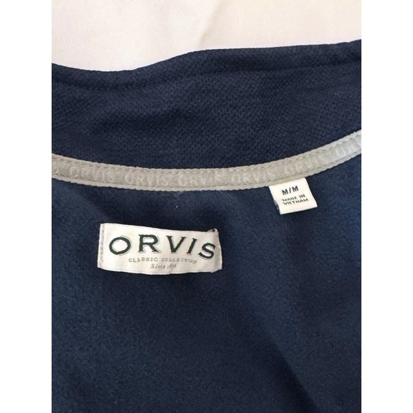 Orvis Men's Bonded Mesh Full Zip Jacket Fleece Lined Blue Size M - Picture 9 of 15